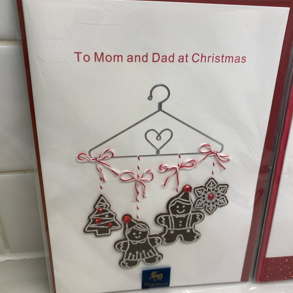 PAPYRUS 2 PACK CHRISTMAS CARDS “MOM & DAD” NEW IN PACKAGING - Picture 2 of 11